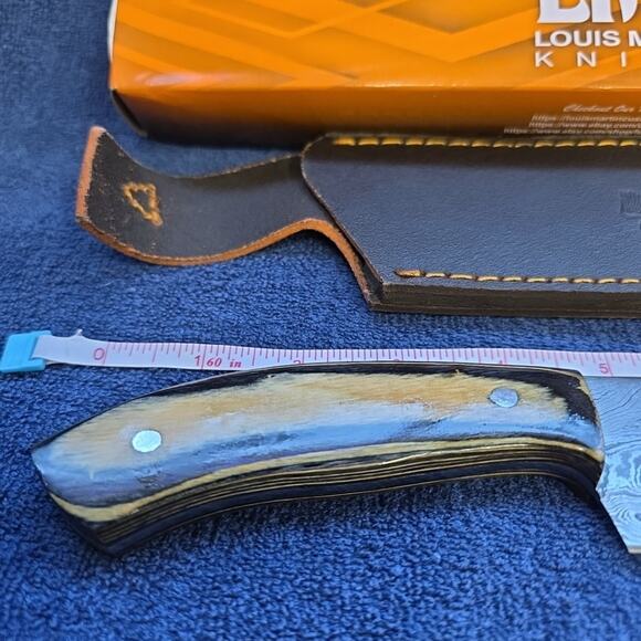 Hunting Bowie Knife 12.75 Inch Custom Forged Damascus Blade LMK Knives #9694 - Picture 7 of 7